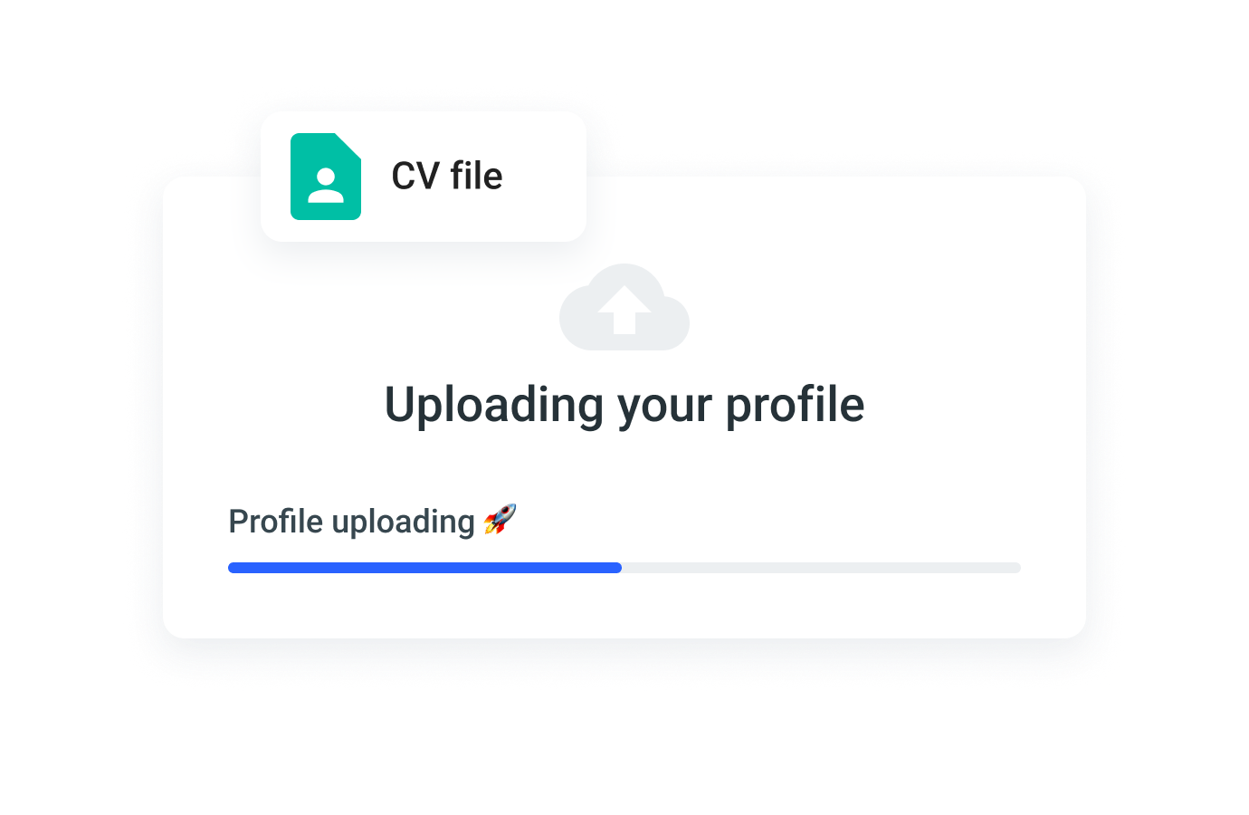 illustration of uploading a profile